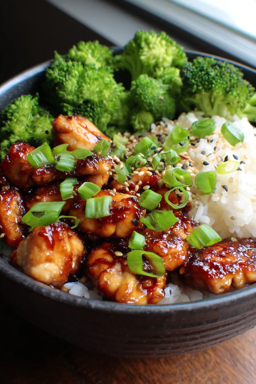 hot honey chicken bowls plating professional