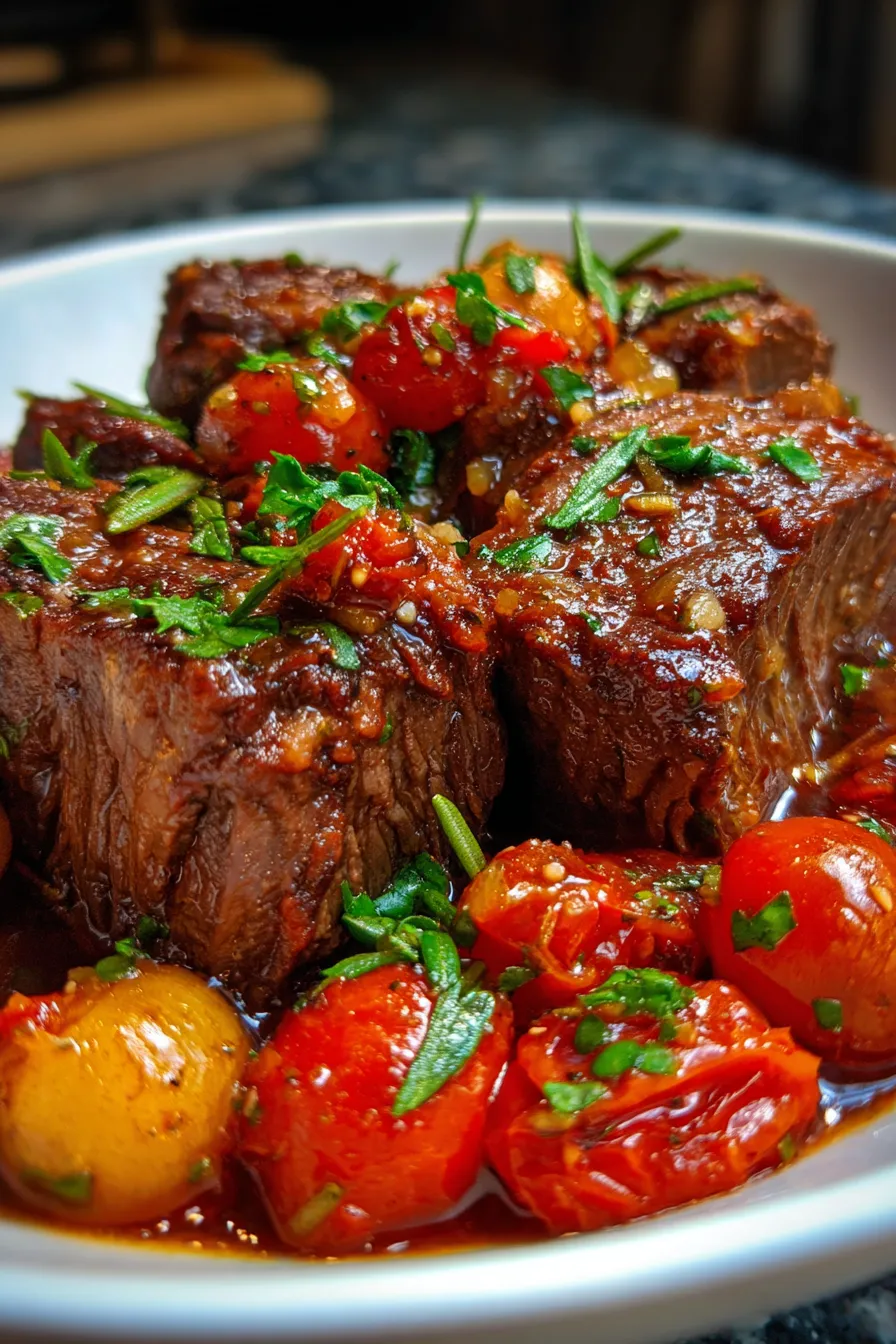 Italian Pot Roast (Stracotto) Slow-Braised to Perfection – rustic serving, side dish