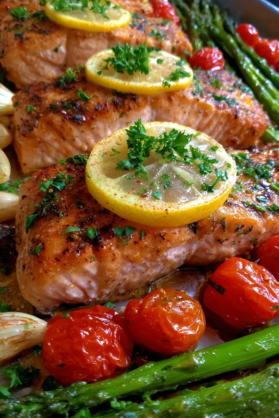 lemon garlic salmon texture