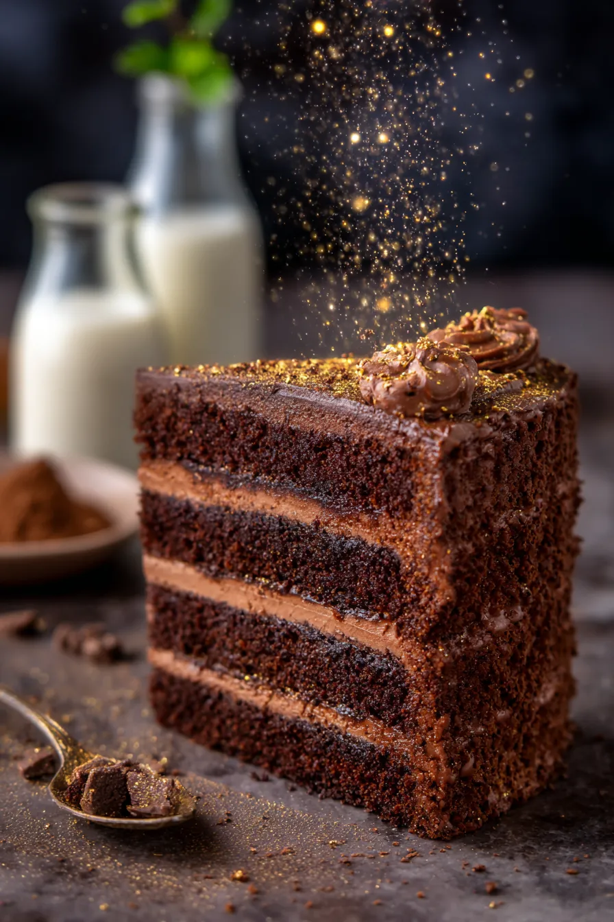 Matilda-Inspired Rich Chocolate Cake-whole-frosting