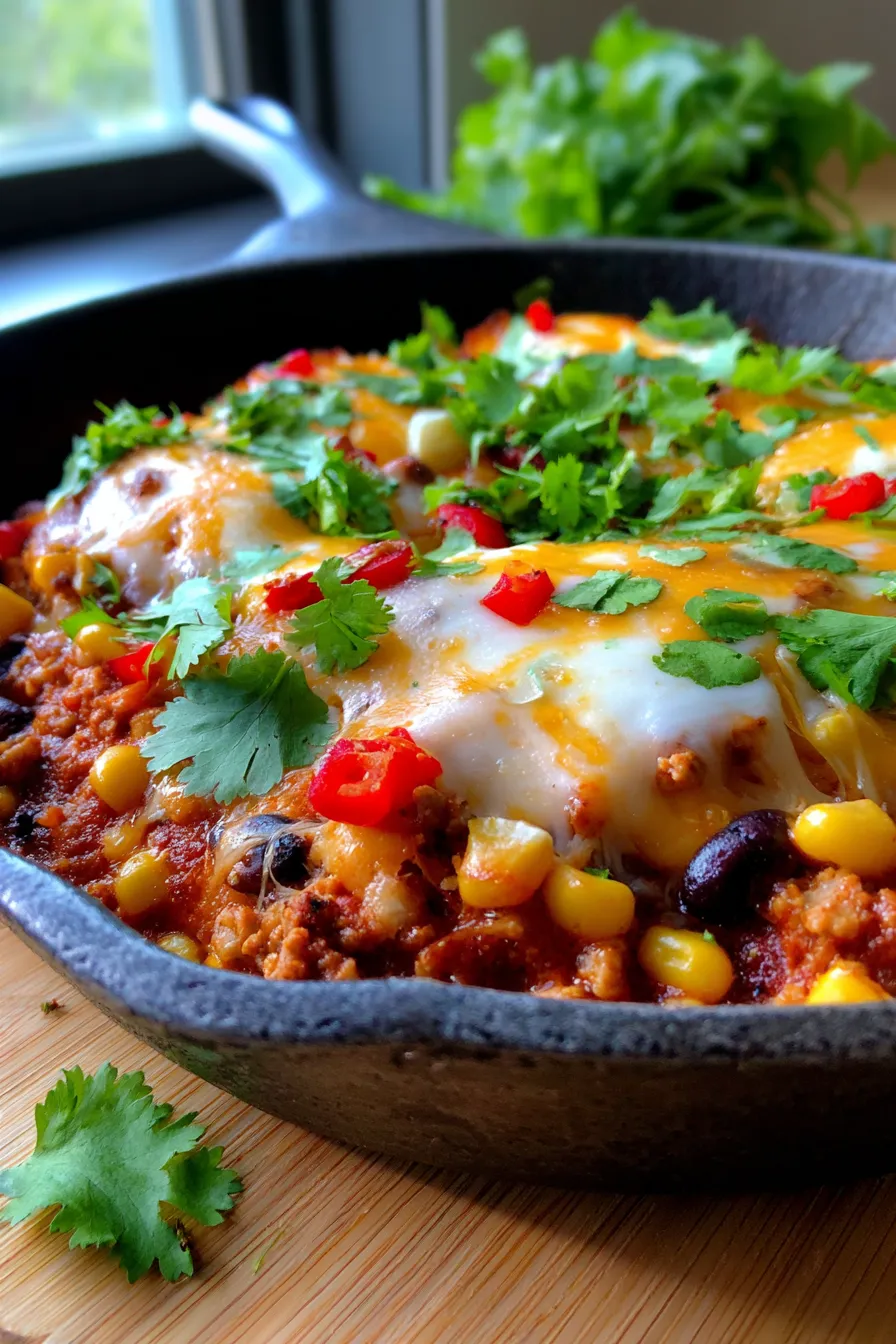 mexican skillet-fresh ingredients