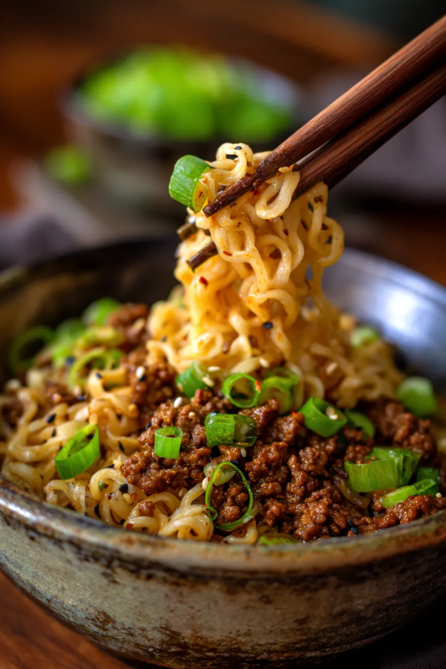 Mongolian Ground Beef Noodles (Better Than Takeout)-sauce-texture