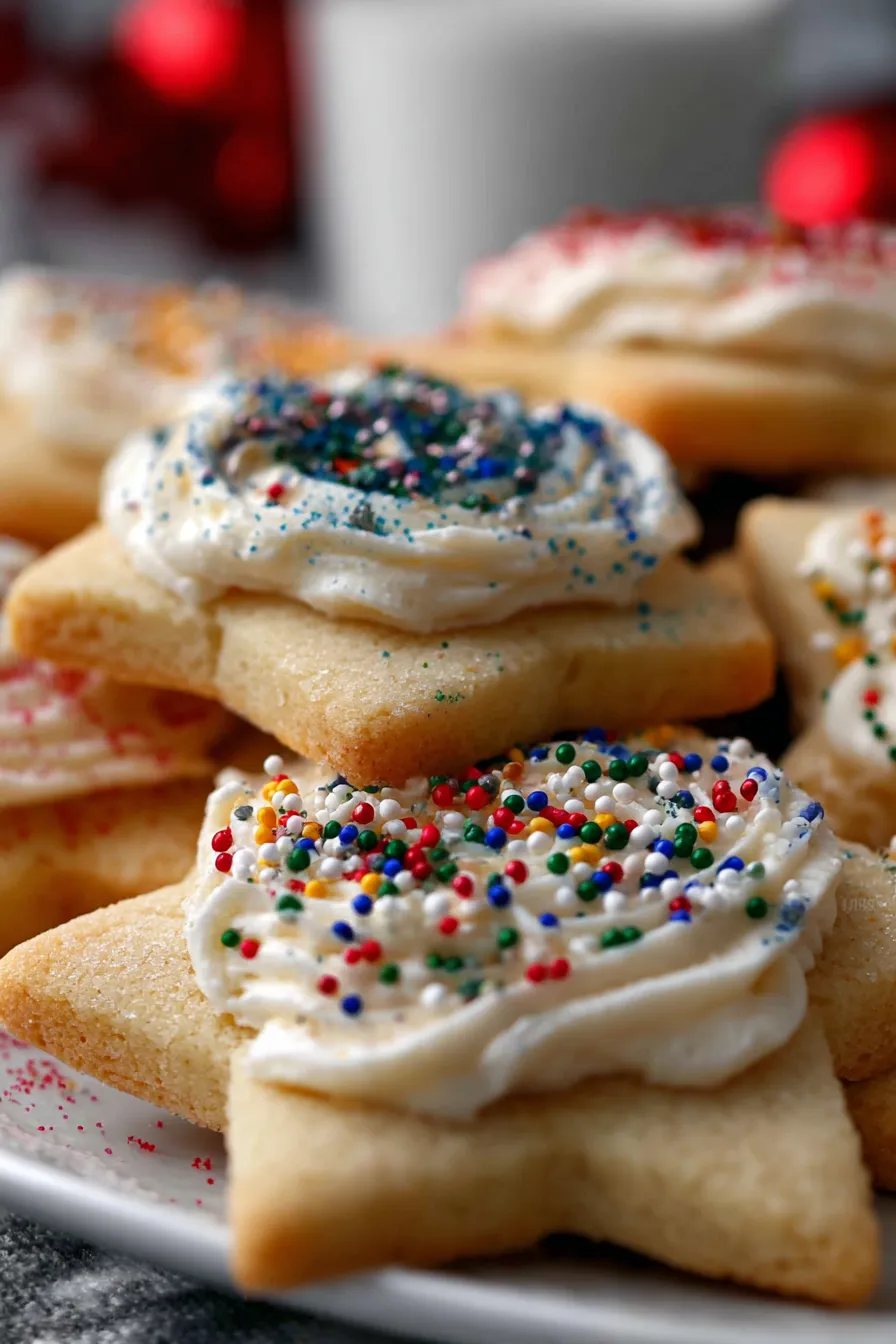 Piping bag with white frosting in hand