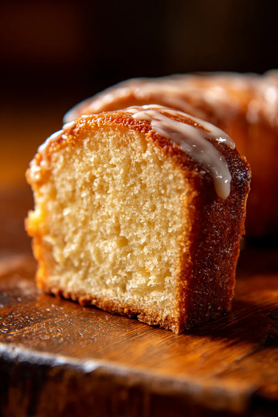pound cake overhead shot
