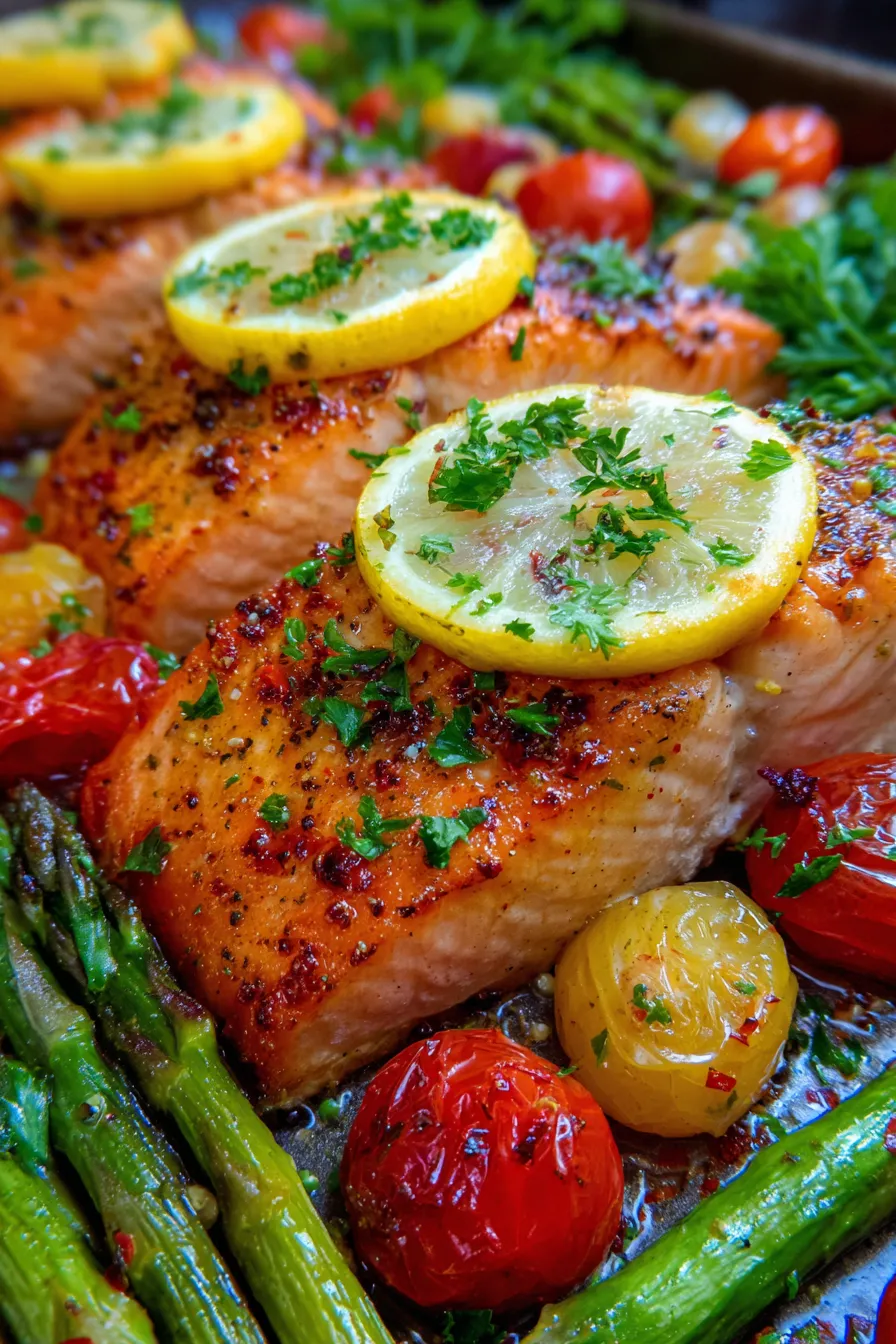 salmon and vegetables meal prep