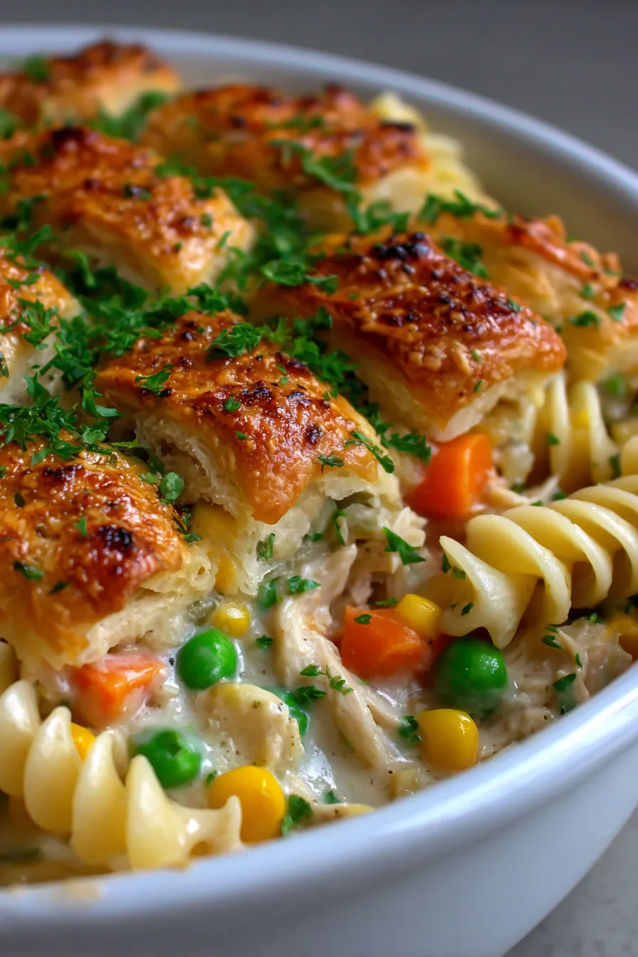 savory pasta meal presentation