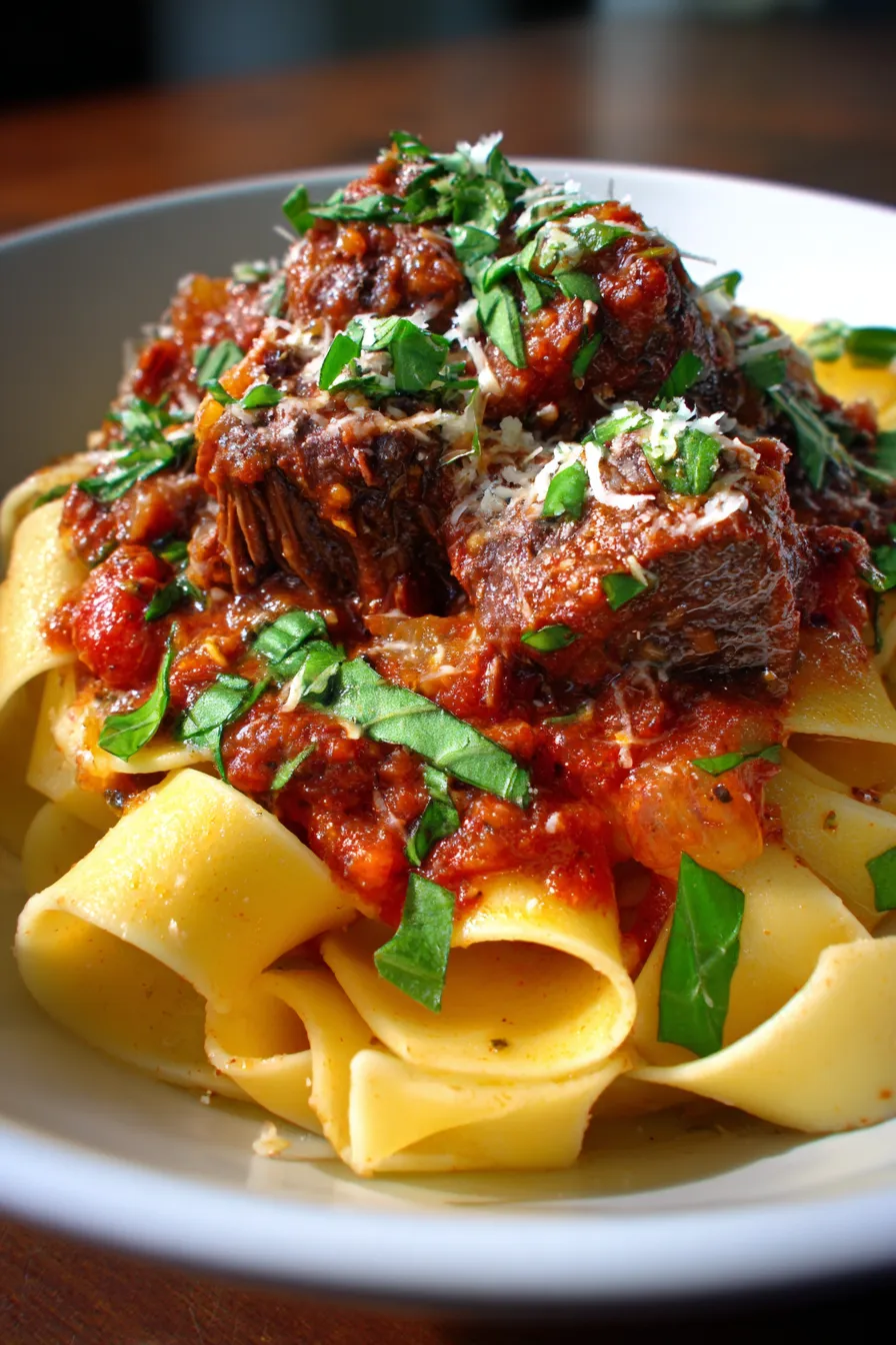 Short Rib Ragu ingredients prep