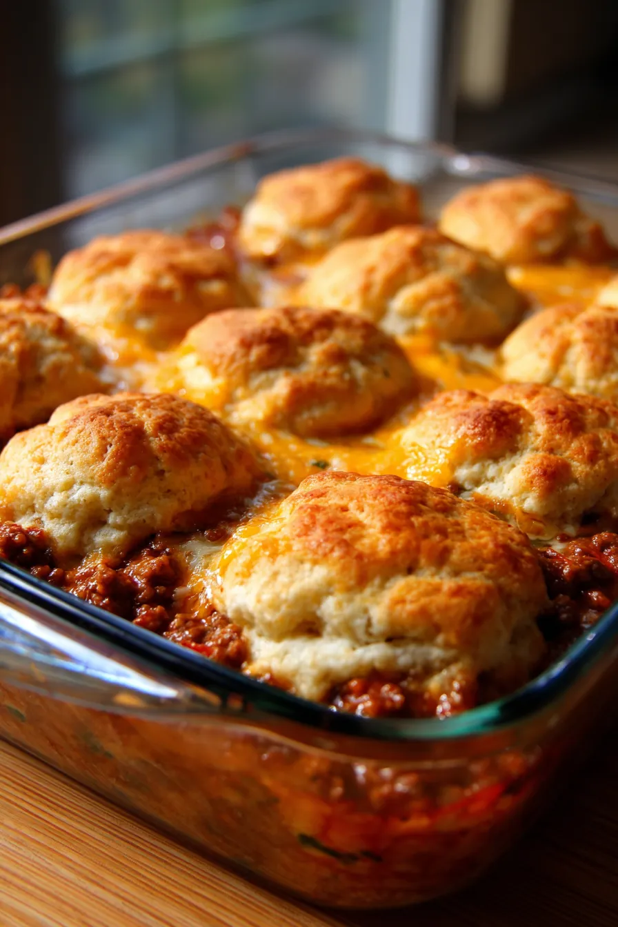 Sloppy Joe Biscuit Casserole-ingredients-prep