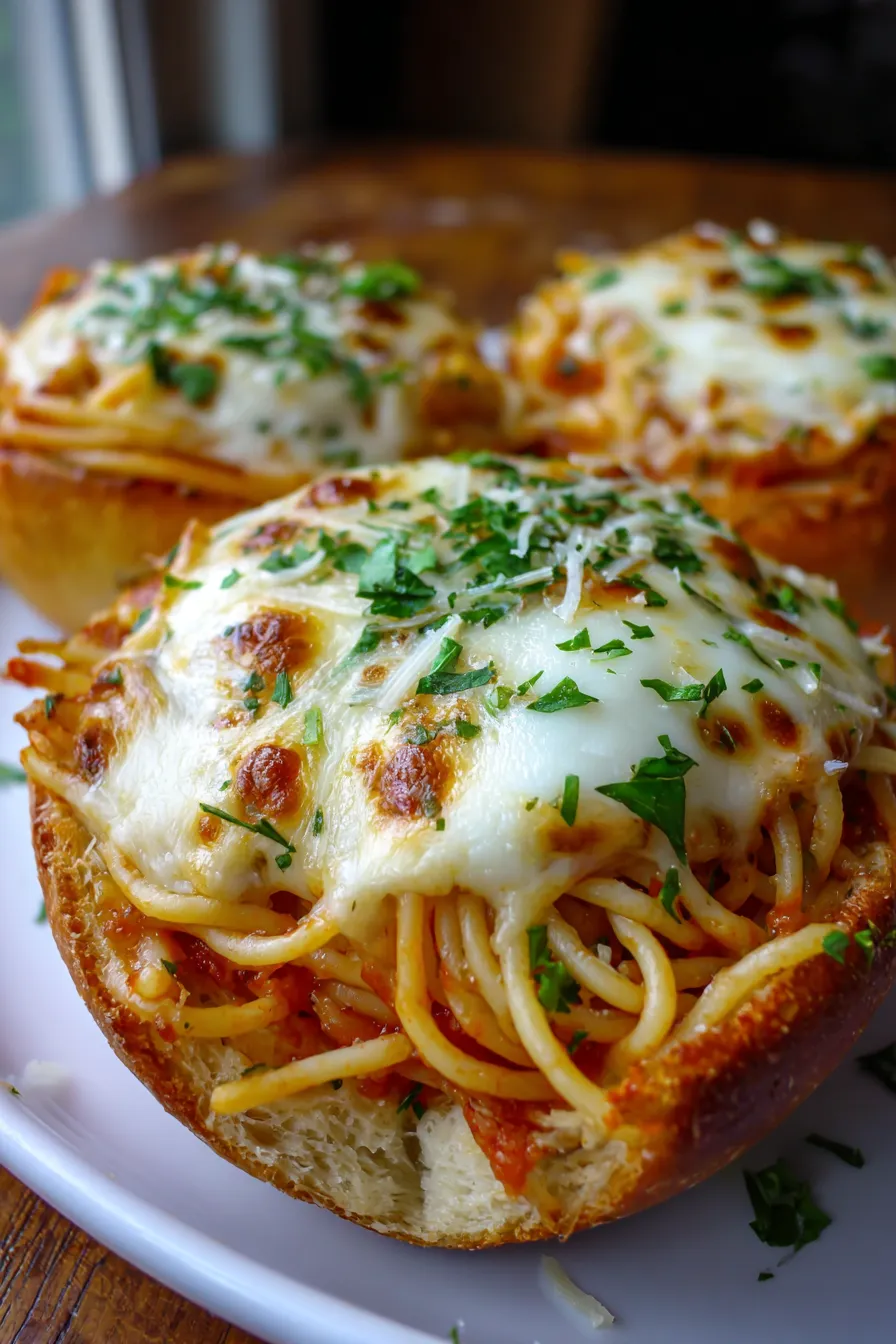 Spaghetti Garlic Bread Bowls – Fun Family Dinner Idea-table setting-casual family dinner