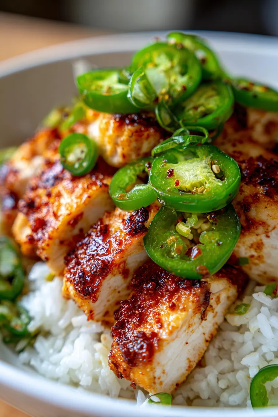 spicy jalapeño chicken-serving-dish