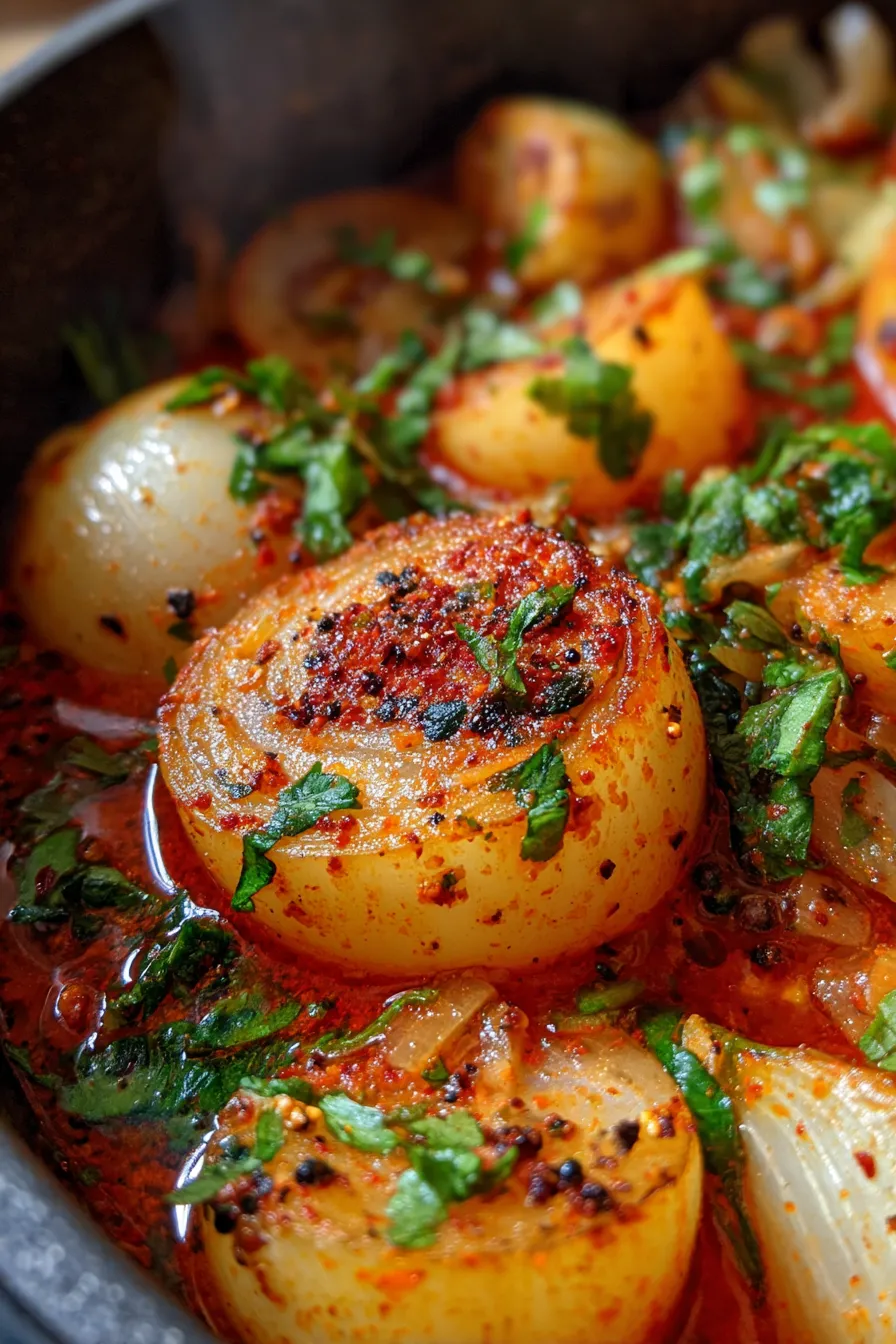 spicy onion boil dish