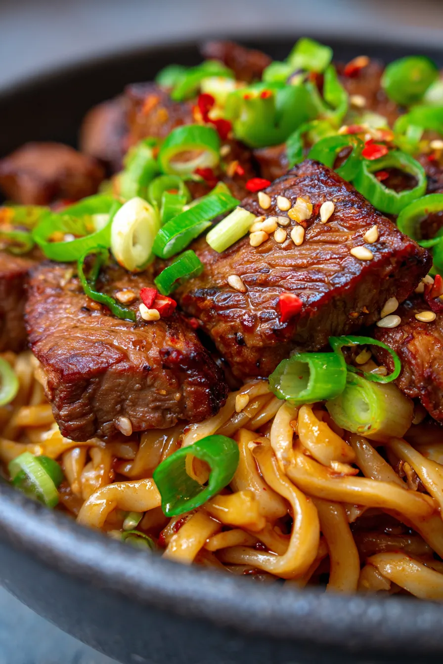 Sticky Beef Noodles-bowl-serving