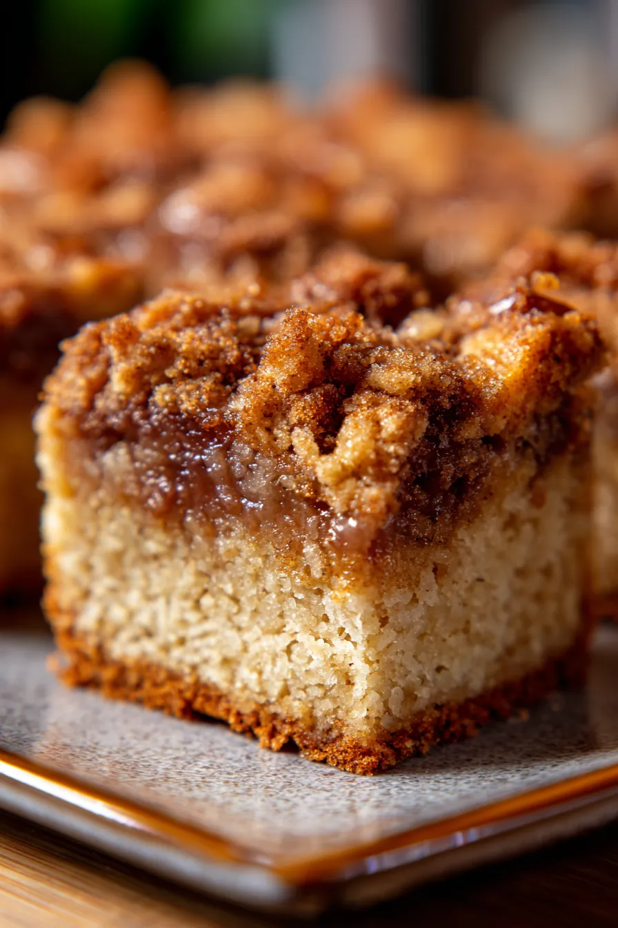 Streusel Coffee Cake slice texture