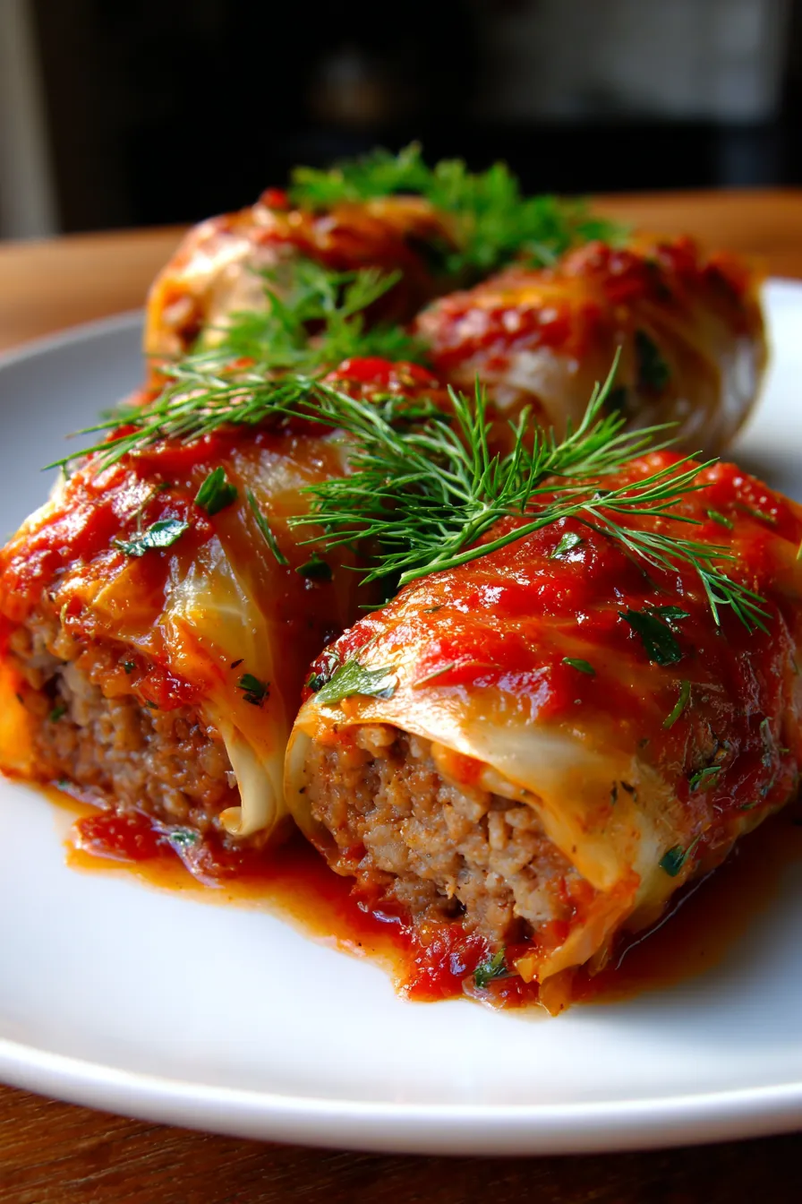 Stuffed Cabbage Rolls-ingredients-prep-flatlay