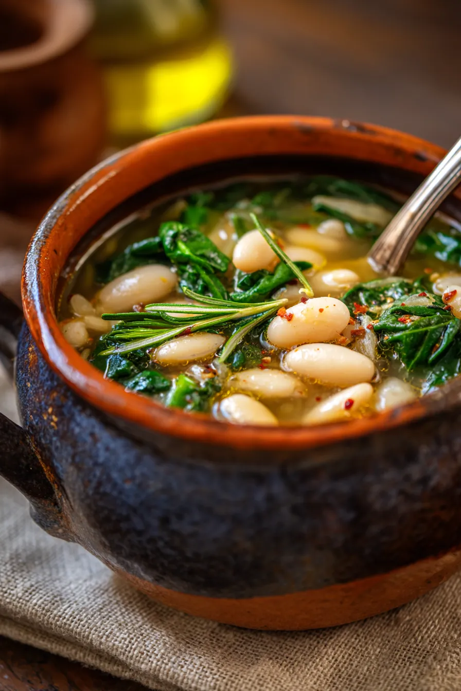 Tuscan White Bean Soup with Garlic and Herbs-ingredients-fresh