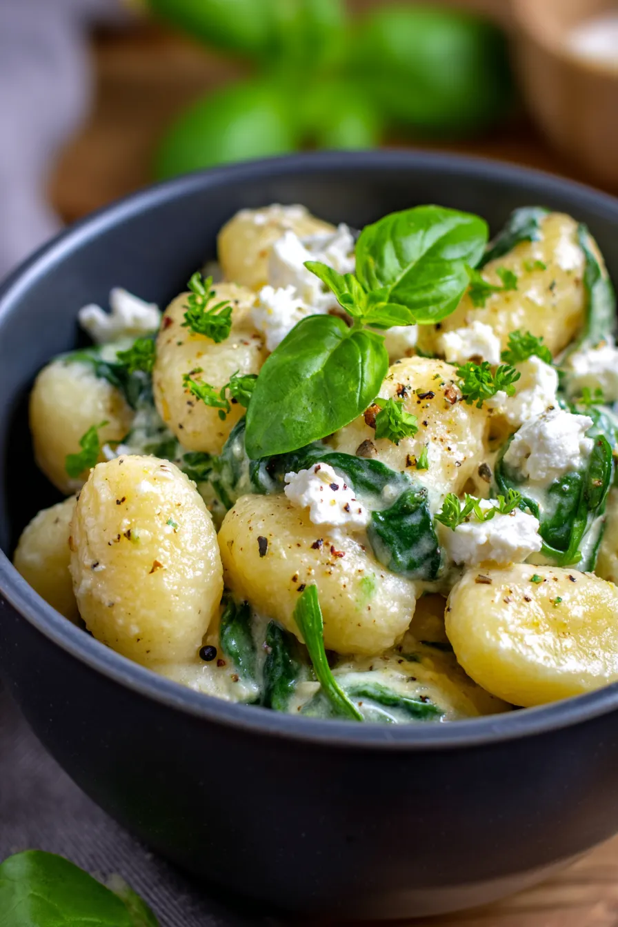 Weeknight Gnocchi-serving-steam-vibrant