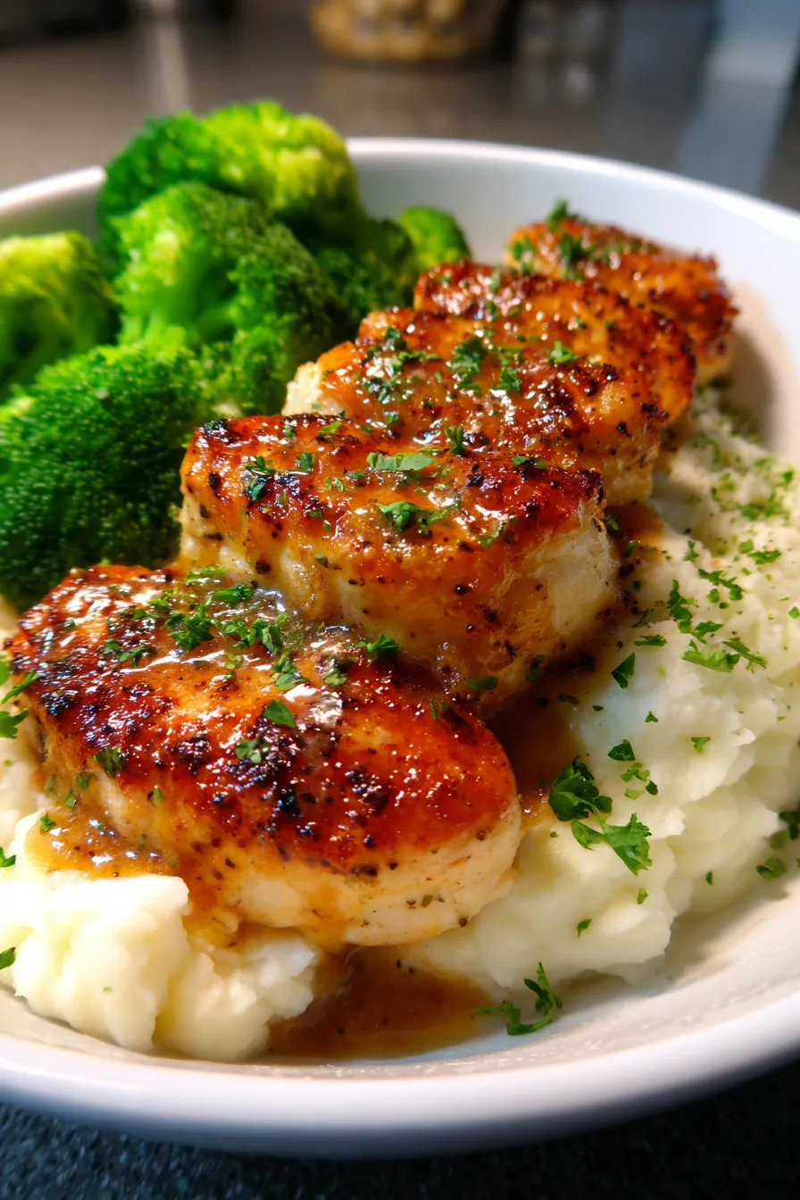 Chicken and Gravy (Stovetop Recipe)-comfort-food-overhead