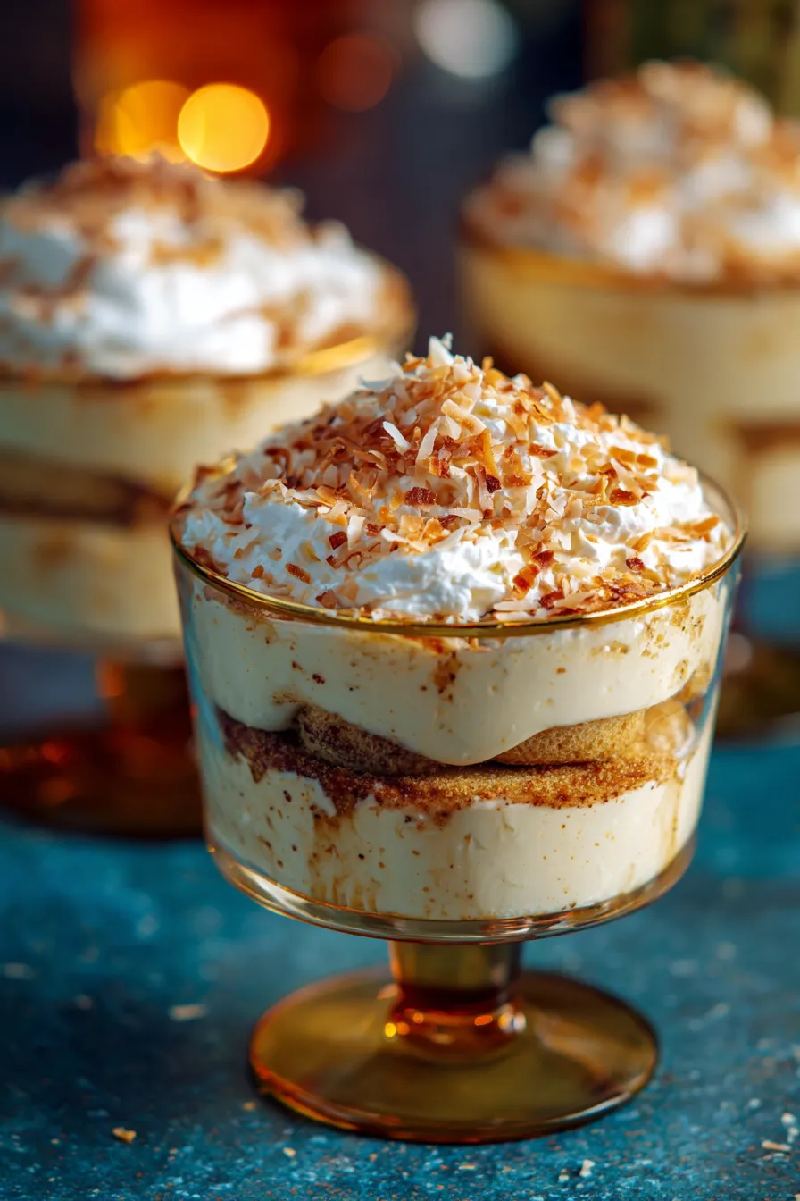 Coconut Rum Tiramisu (Coquito Style)-ingredients-arrangement