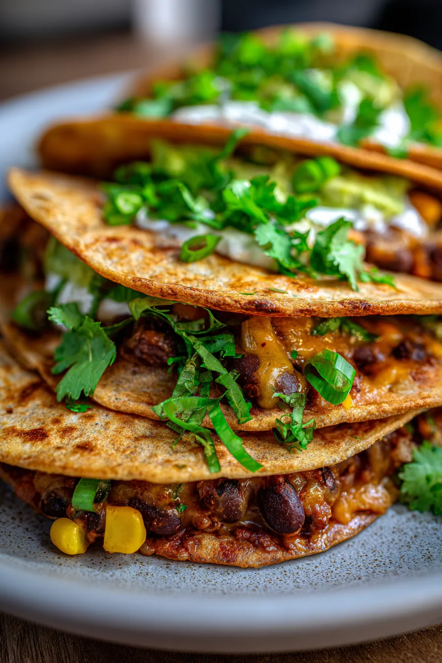 Crispy Black Bean Tacos-filling-closeup