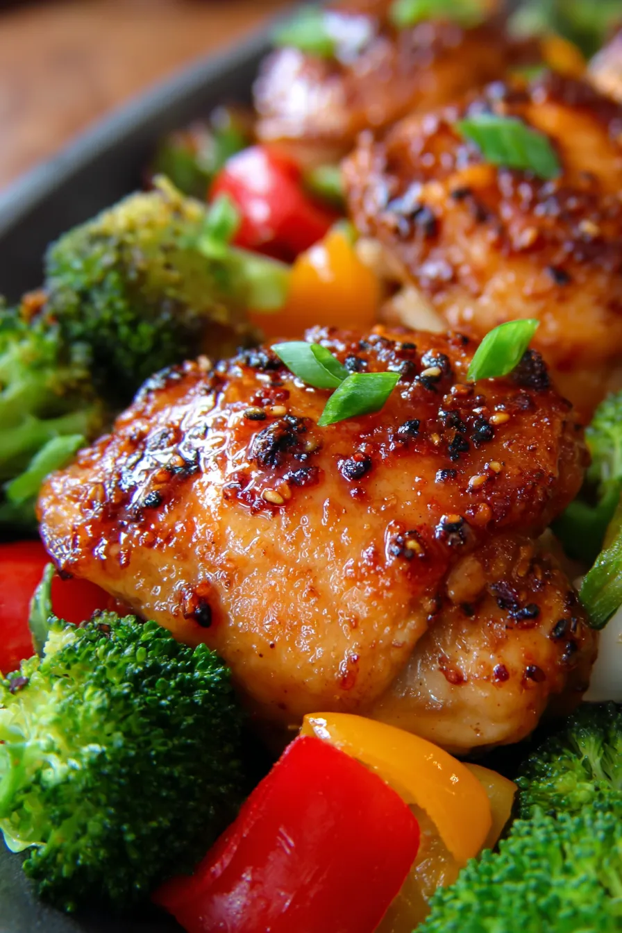 Dump-and-Bake Teriyaki Chicken-texture-closeup