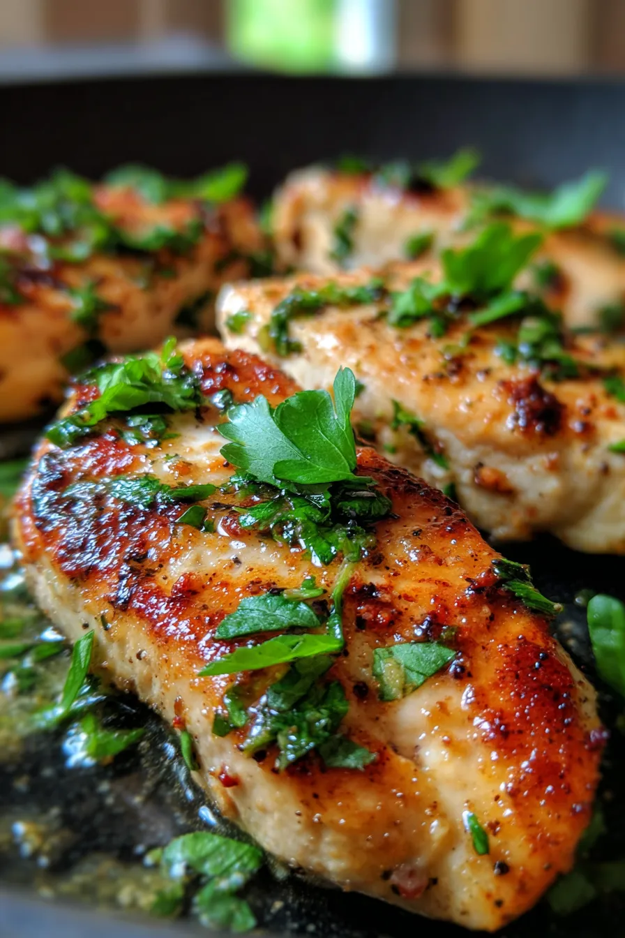 Garlic Butter Chicken-sauce-closeup