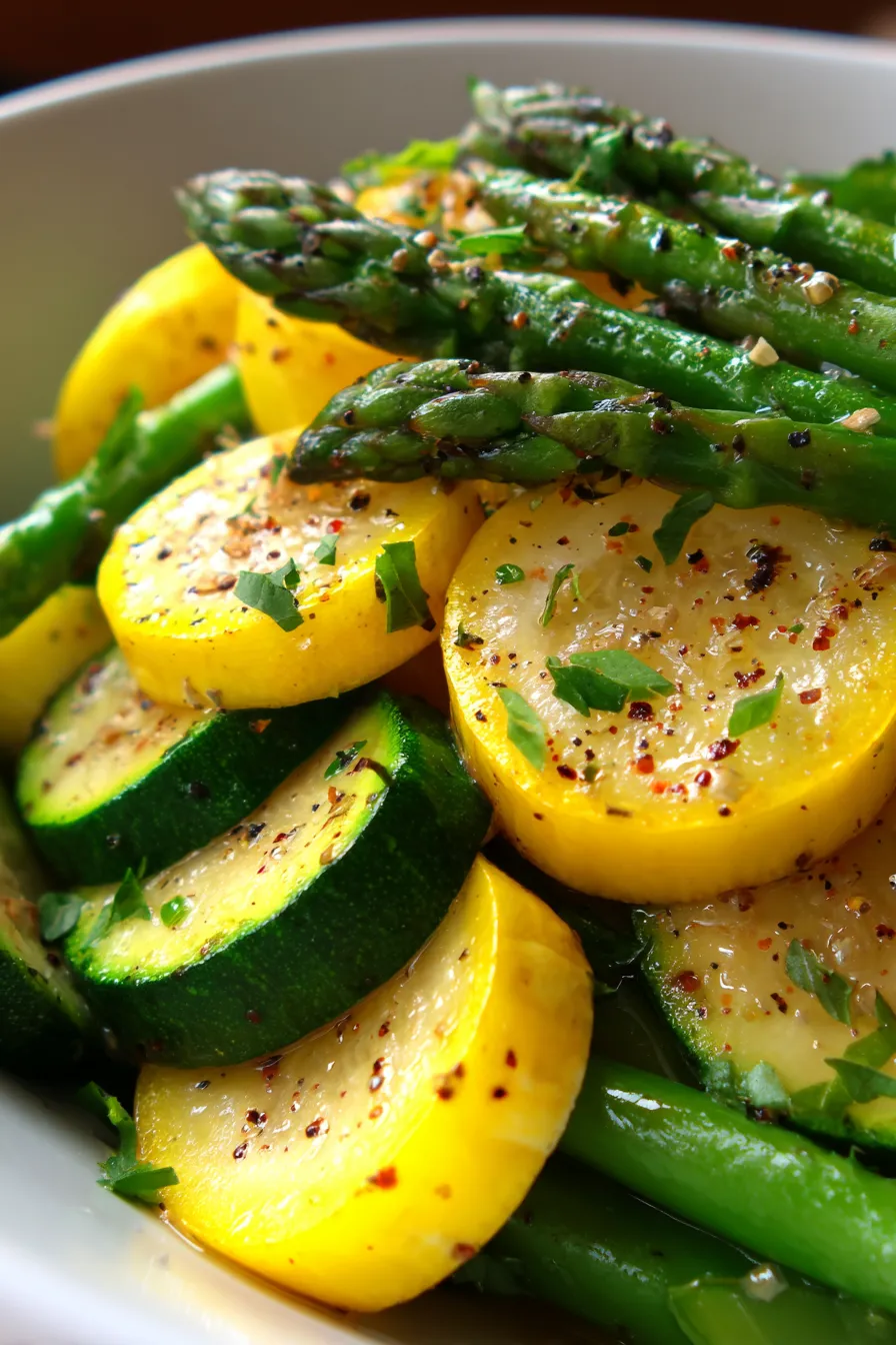 Healthy Asparagus with Zucchini and Squash-vibrant-ingredients