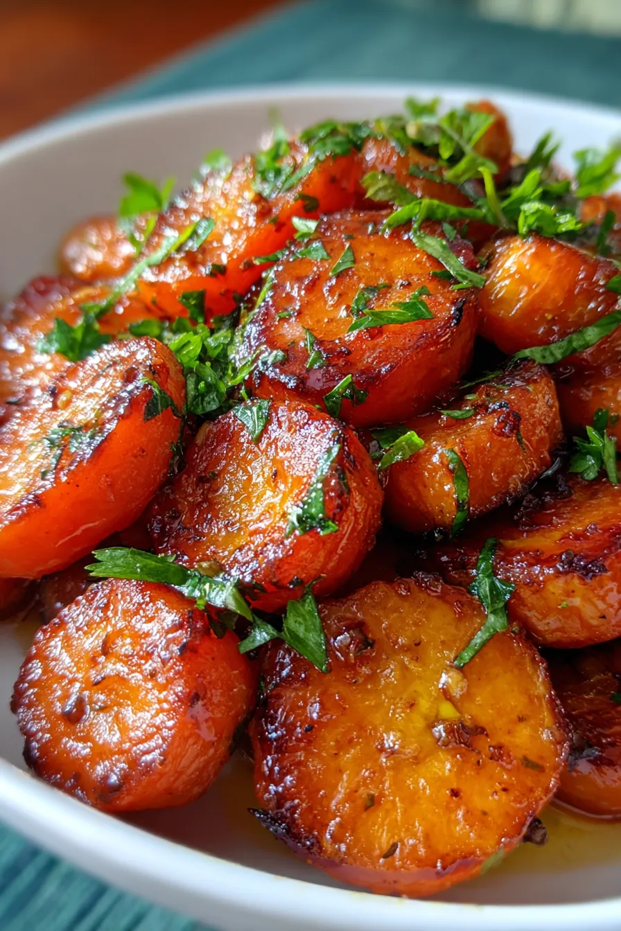 Honey Garlic Carrots-glazed-texture
