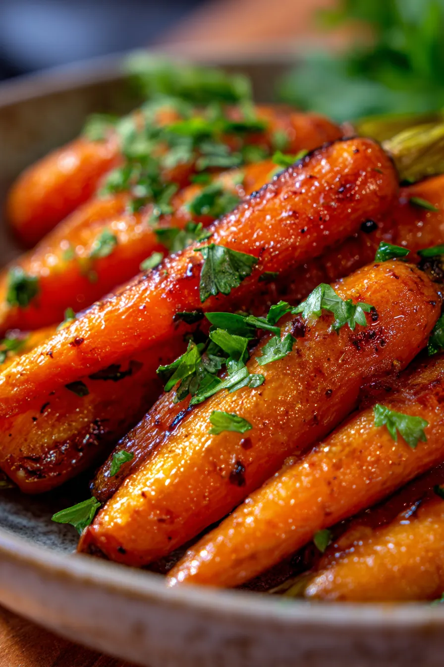 Honey Garlic Carrots-ingredients-overhead