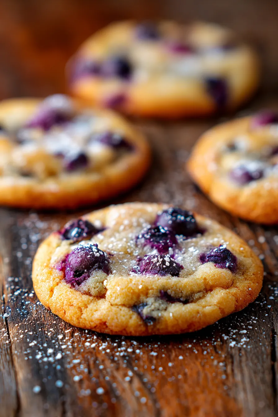 Lemon Blueberry Cookies (Soft and Chewy) - Olives + Thyme-fresh-baked-plate