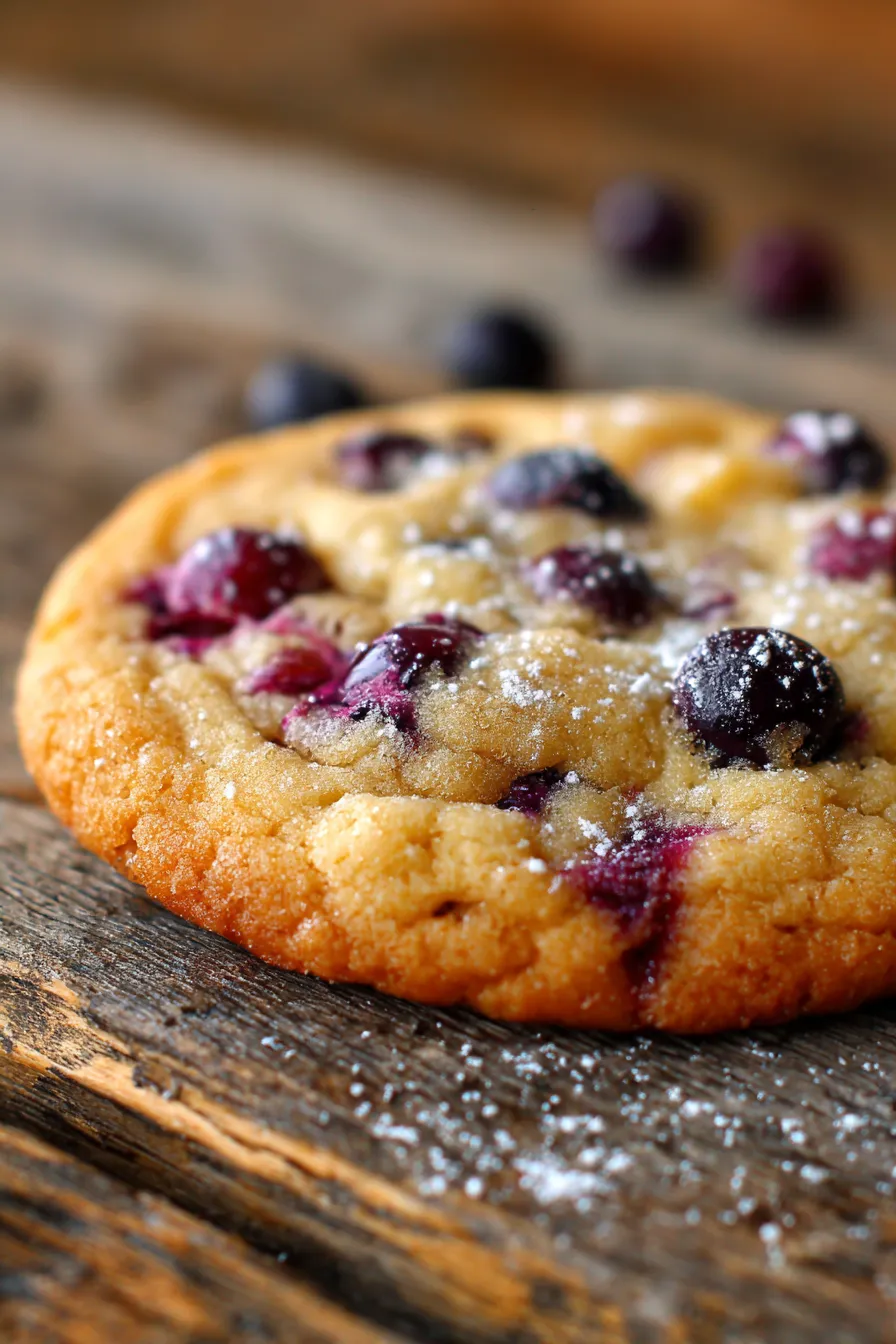 Lemon Blueberry Cookies (Soft and Chewy) - Olives + Thyme-texture-closeup