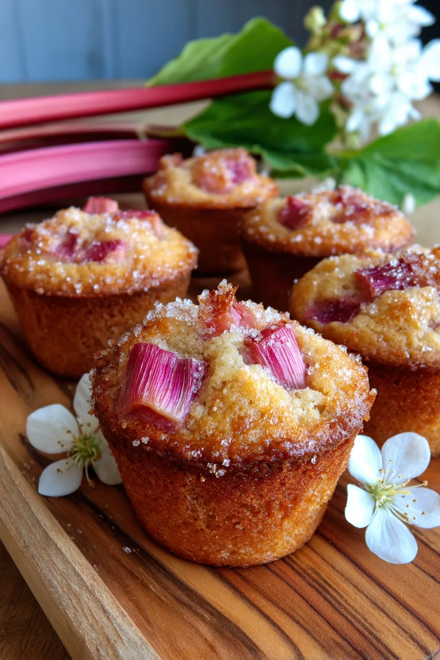 Rhubarb Muffins with Greek Yogurt-ingredients-flat lay