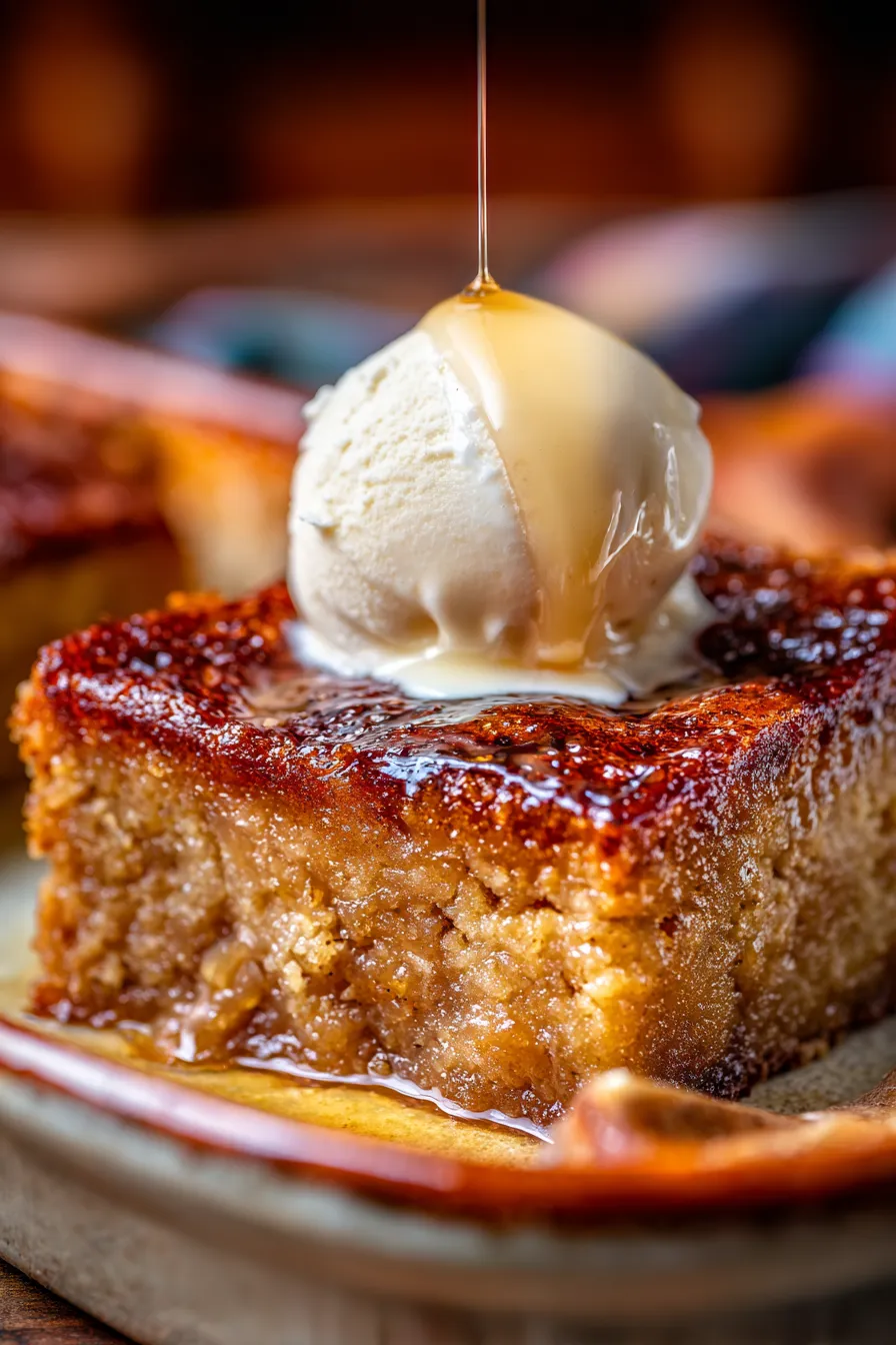 Rhubarb Pudding Cake-texture-closeup