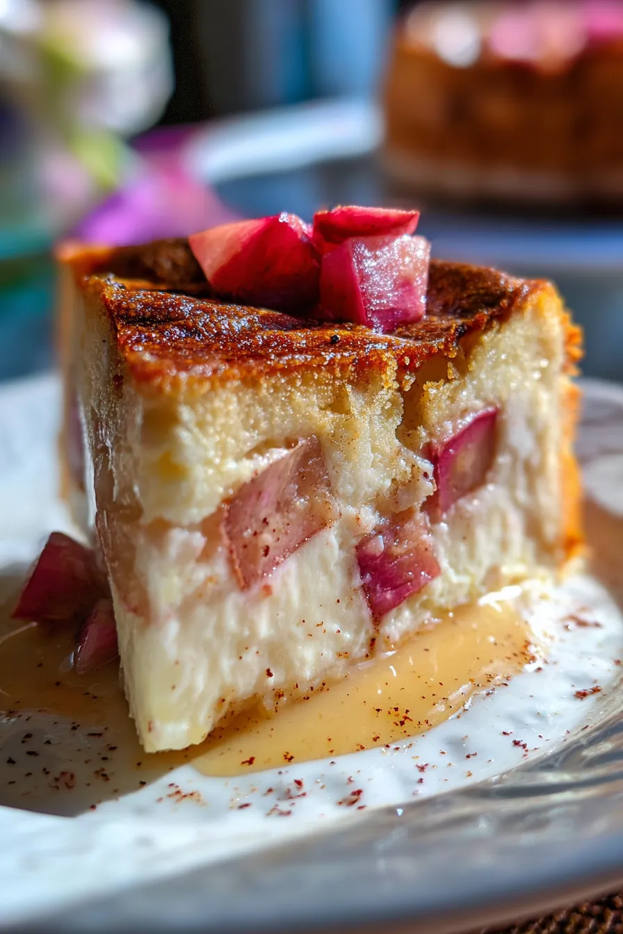 Rhubarb Pudding Cake-texture-spoon