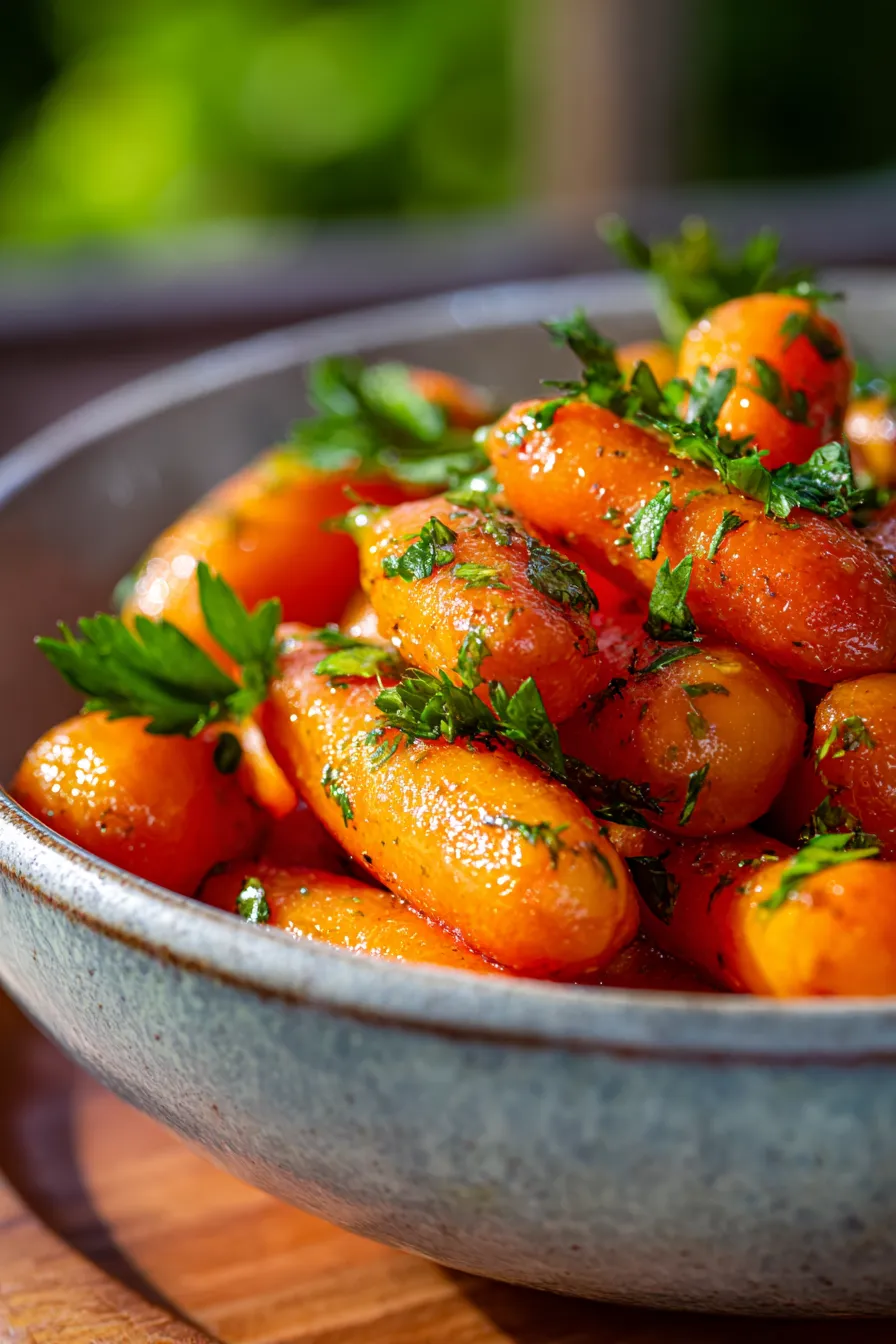 Slow Cooker Baby Carrots Recipe-texture-closeup