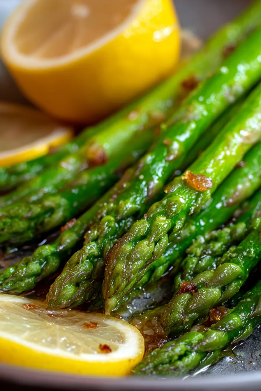Stovetop Asparagus-lemon-drizzled