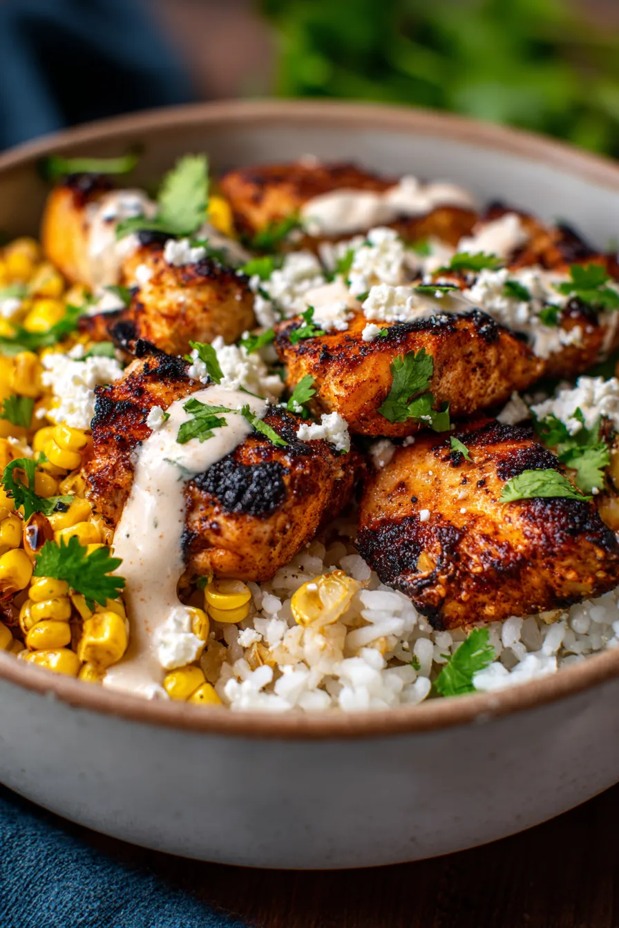 Street Corn Chicken Rice Bowl-ingredients-fresh