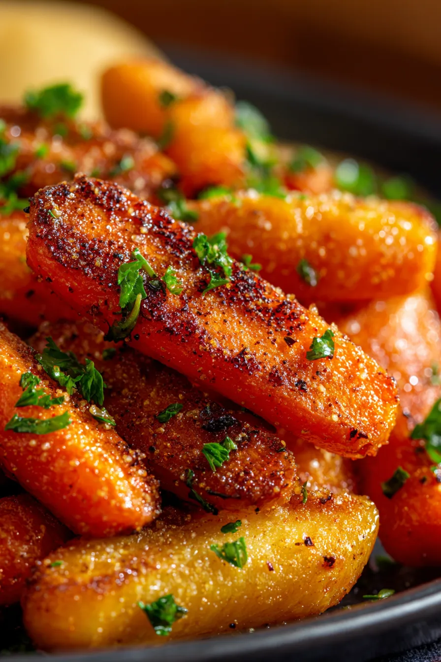 Tasty Parmesan Carrots! 🥕-serving-dish